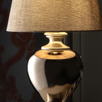 ONLI - Stolná lampa AMADEUS 1xE27/15W/230V sivá