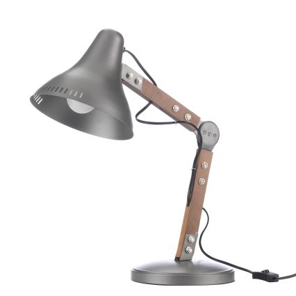 ONLI - Stolná lampa ARCHITETTO 1xE27/22W/230V 62 cm šedá/hnedá