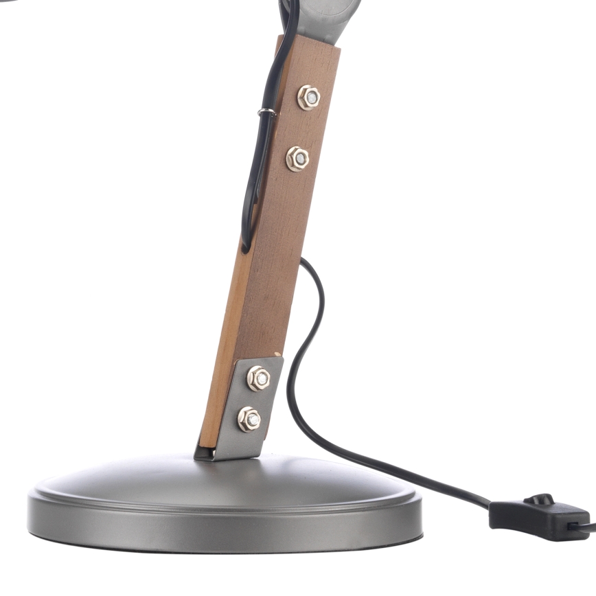 ONLI - Stolná lampa ARCHITETTO 1xE27/22W/230V 62 cm šedá/hnedá