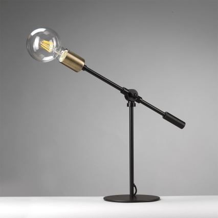 ONLI - Stolná lampa ASTE 1xE27/15W/230V 45 cm čierna/zlatá