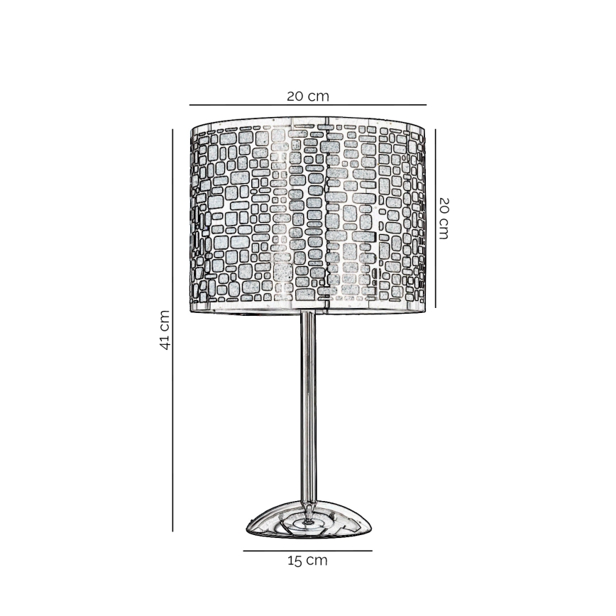 ONLI - Stolná lampa BRUCE 1xE27/15W/230V 40 cm matný chróm