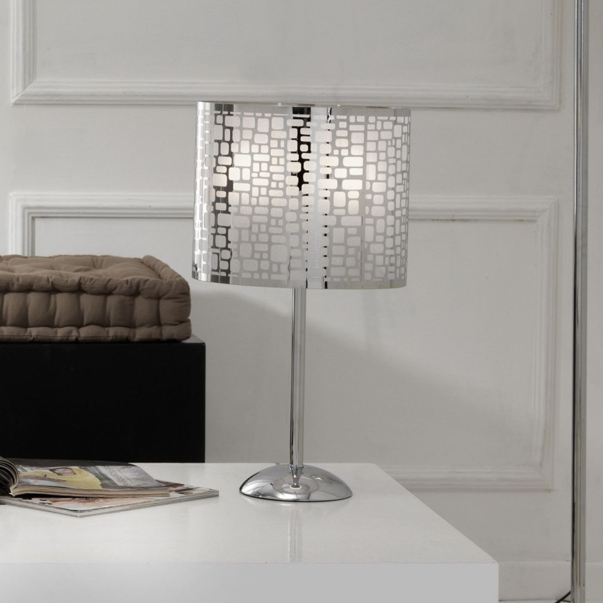 ONLI - Stolná lampa BRUCE 1xE27/15W/230V 52 cm matný chróm