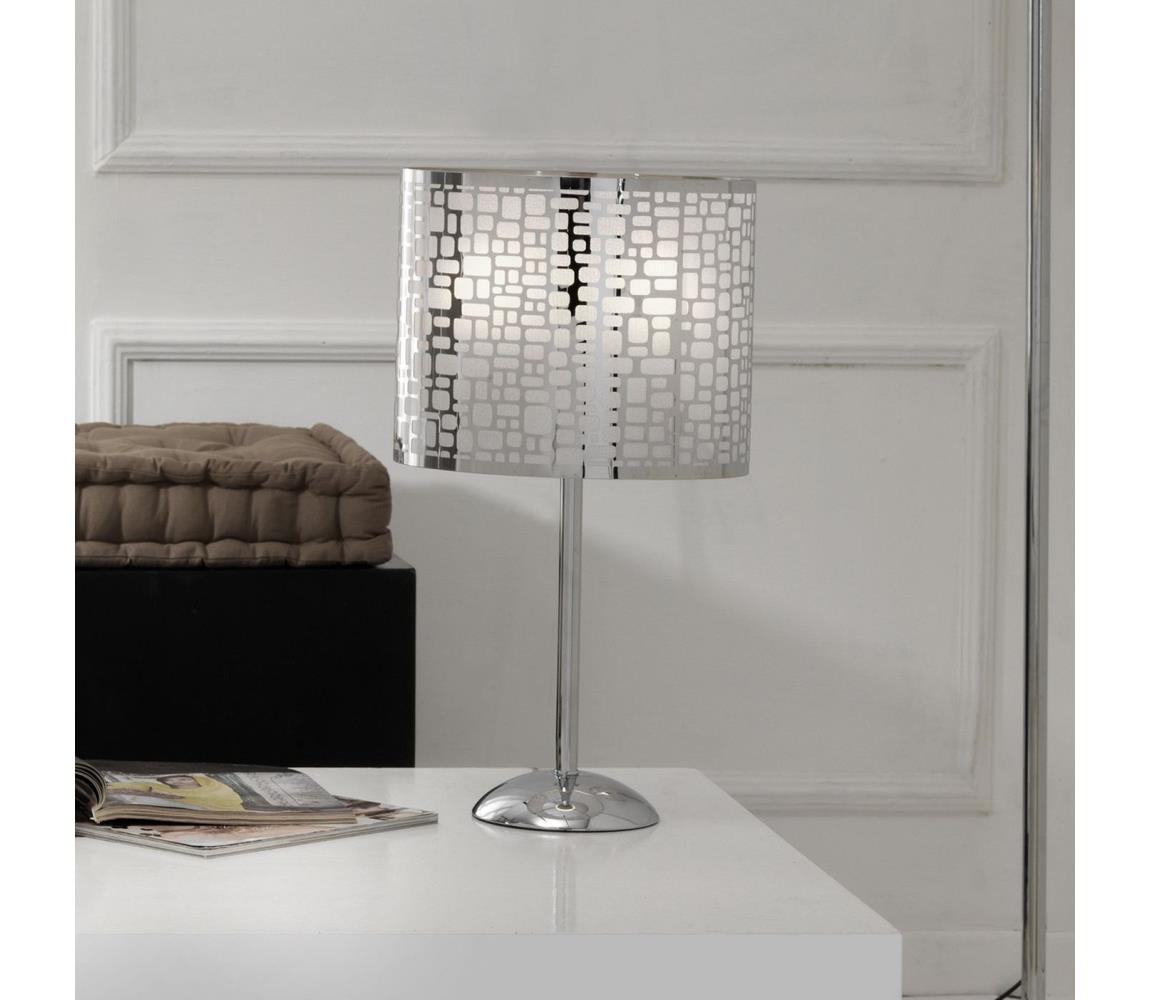 ONLI - Stolná lampa BRUCE 1xE27/15W/230V 52 cm matný chróm 4755/LG