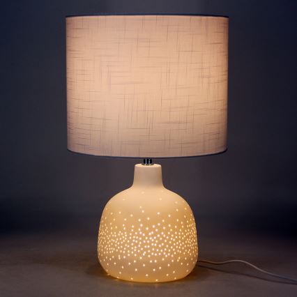 ONLI - Stolná lampa ELUMA 2xE27/15W/230V 48 cm biela