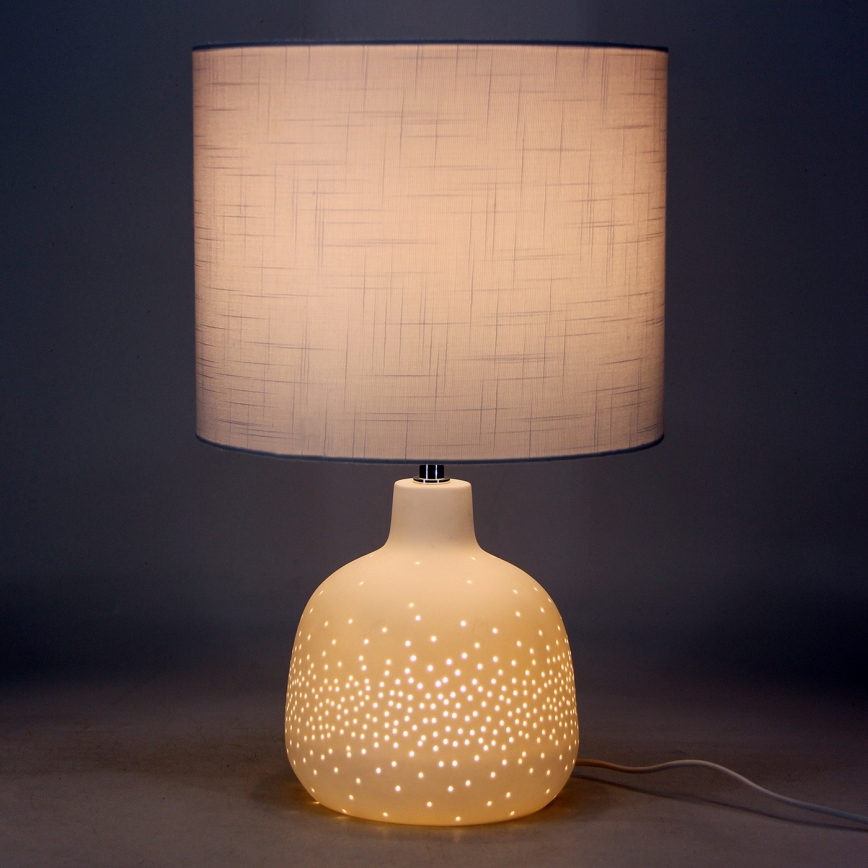ONLI - Stolná lampa ELUMA 2xE27/15W/230V 48 cm biela