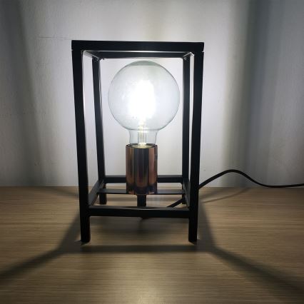 ONLI - Stolná lampa FLOKI 1xE27/15W/230V 20 cm čierna/medená