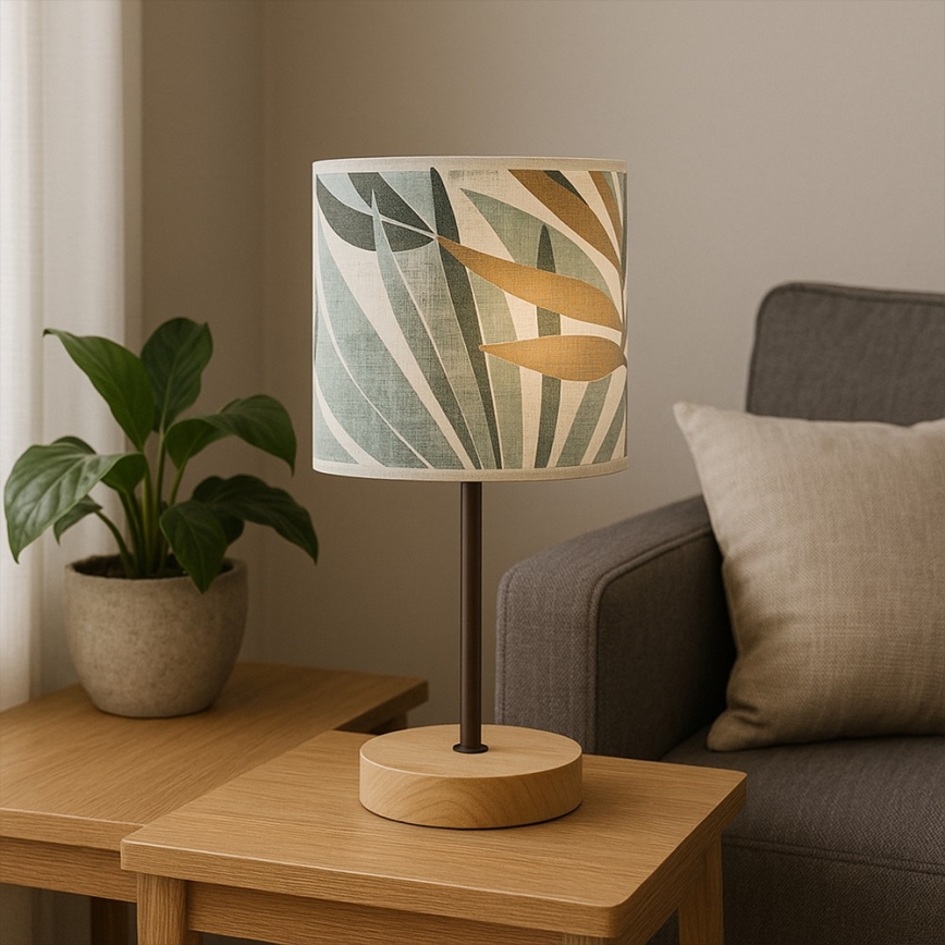 ONLI - Stolná lampa FLORA 1xE27/22W/230V 28 cm zelená/zlatá