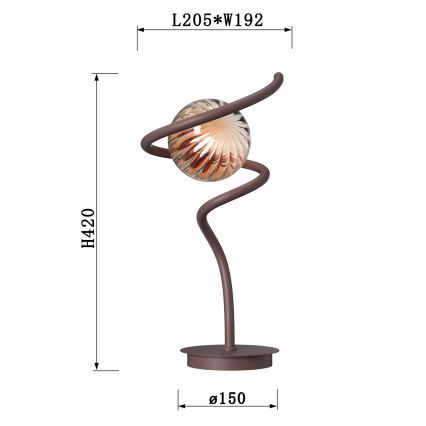 ONLI - Stolná lampa FRIDA 1xG9/10W/230V 42 cm medená