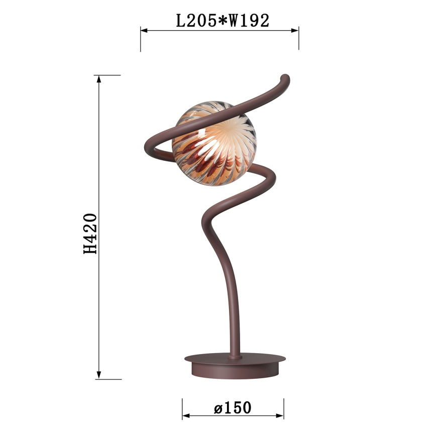 ONLI - Stolná lampa FRIDA 1xG9/10W/230V 42 cm medená