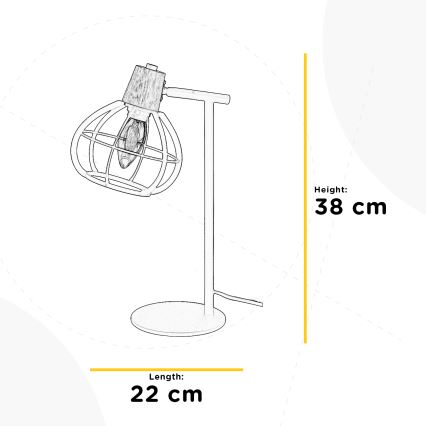 ONLI - Stolná lampa GINGER 1xE14/6W/230V