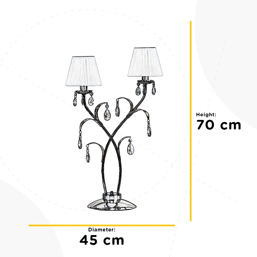 ONLI - Stolná lampa JACQUELINE 2xE14/6W/230V 70 cm