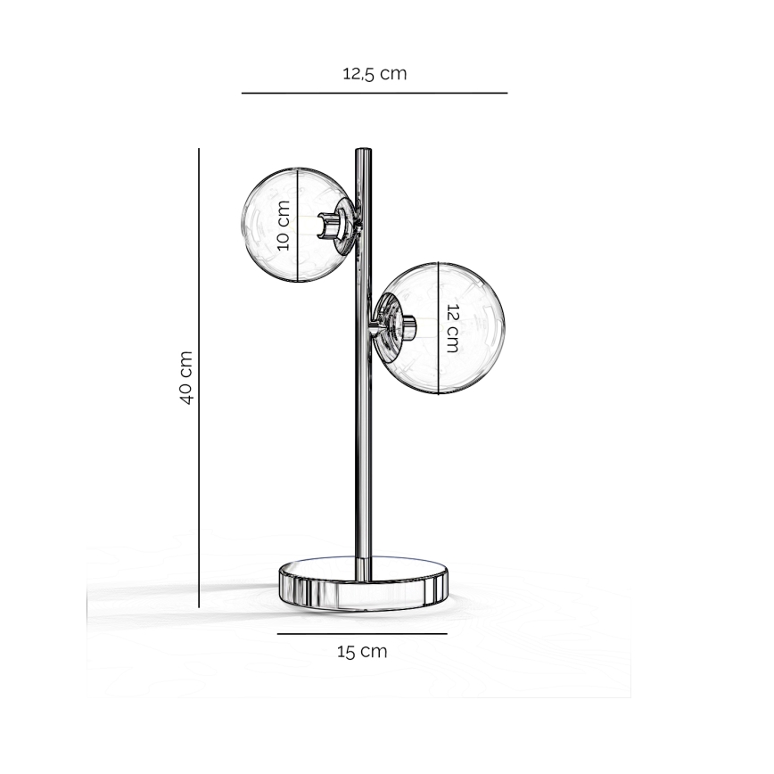 ONLI - Stolná lampa KIMBERLY 2xG9/6W/230V lesklý chróm