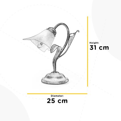 ONLI - Stolná lampa LUCREZIA 1xE14/6W/230V krémová