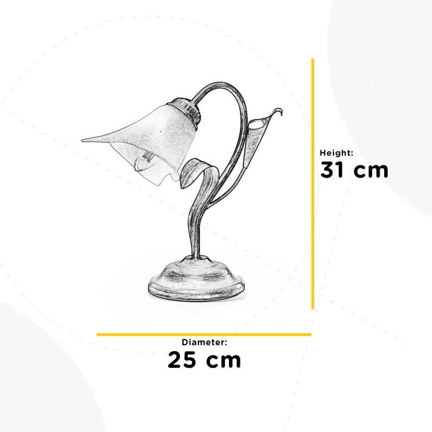 ONLI - Stolná lampa LUCREZIA 1xE14/6W/230V krémová