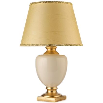 ONLI - Stolná lampa MOZART 1xE27/22W/230V béžová/zlatá 75 cm