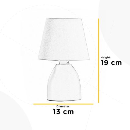 ONLI - Stolná lampa NANO 1xE14/6W/230V biela 19 cm