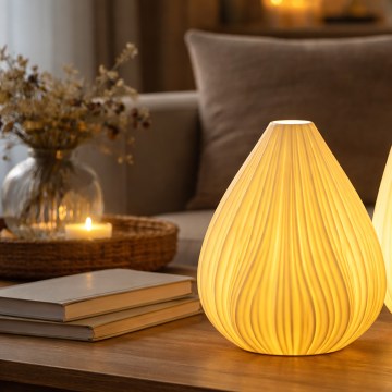 ONLI - Stolná lampa NUVIA 1xE14/6W/230V 25 cm biela