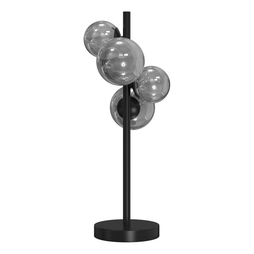 ONLI - Stolná lampa PALOMA 4xG9/10W/230V 48 cm čierna/dymová