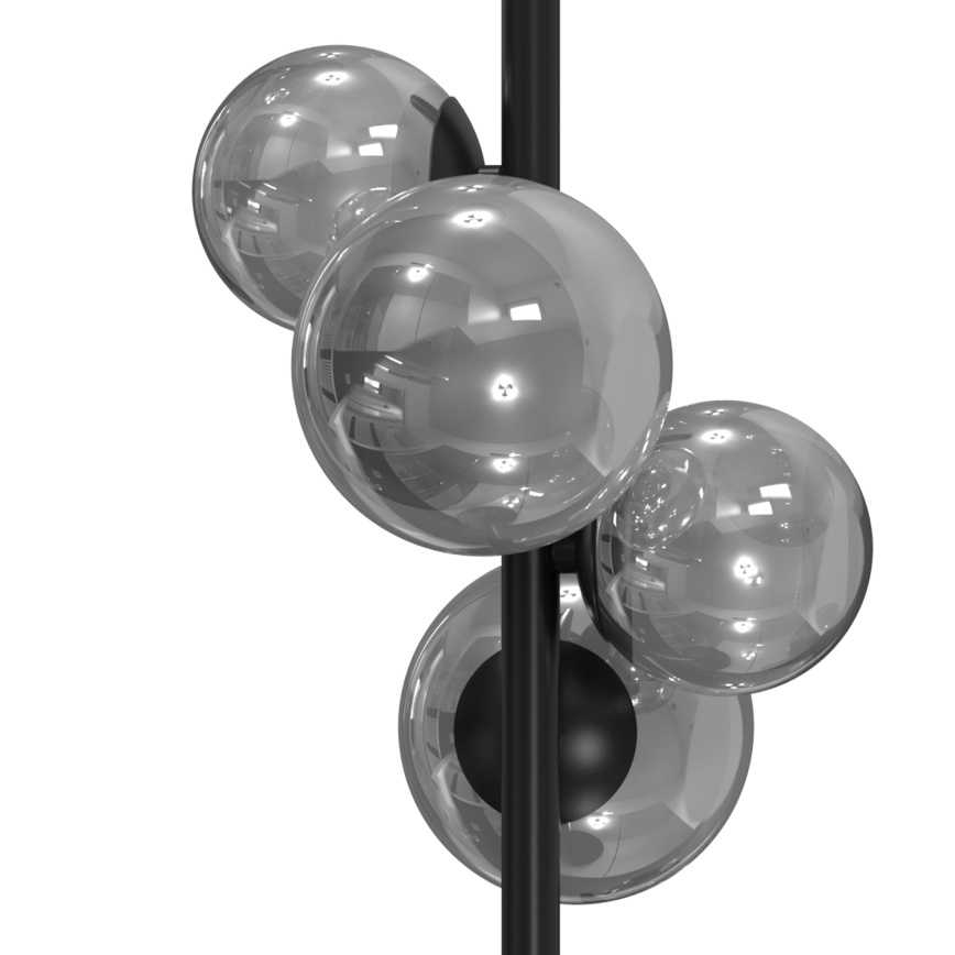 ONLI - Stolná lampa PALOMA 4xG9/10W/230V 48 cm čierna/dymová