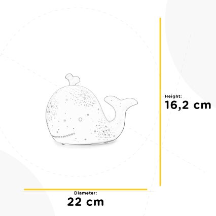 ONLI - Stolná lampa PORCELLANA 1xE14/6W/230V 16,2 cm veľryba