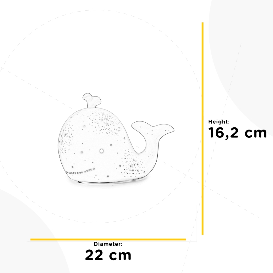 ONLI - Stolná lampa PORCELLANA 1xE14/6W/230V 16,2 cm veľryba