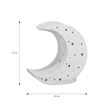 ONLI - Stolná lampa PORCELLANA 1xE14/6W/230V 21 cm mesiac