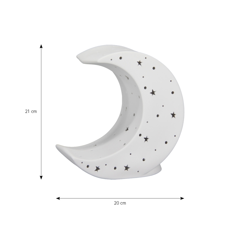 ONLI - Stolná lampa PORCELLANA 1xE14/6W/230V 21 cm mesiac