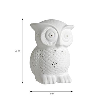 ONLI - Stolná lampa PORCELLANA 1xE14/6W/230V 25 cm sova