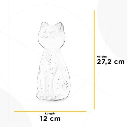 ONLI - Stolná lampa PORCELLANA 1xE14/6W/230V 27,2 cm mačka