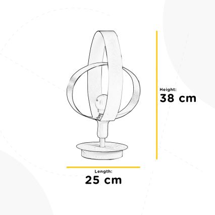 ONLI - Stolná lampa SERENA 1xE14/6W/230V biela 38 cm