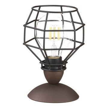 ONLI - Stolná lampa SPIDER 1xE27/15W/230V 23 cm čierna/hnedá