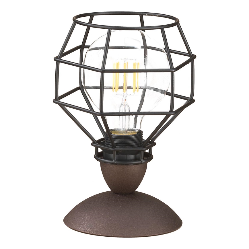ONLI - Stolná lampa SPIDER 1xE27/15W/230V 23 cm čierna/hnedá
