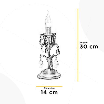 ONLI - Stolná lampa TERESA 1xE14/6W/230V bronzová