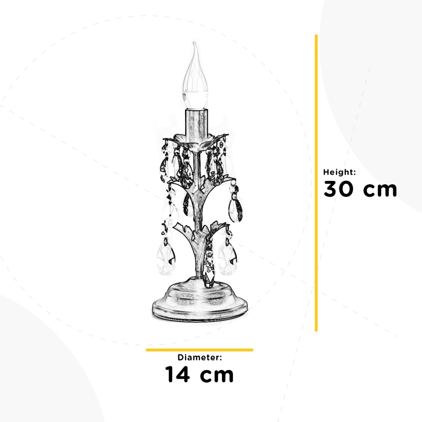 ONLI - Stolná lampa TERESA 1xE14/6W/230V bronzová