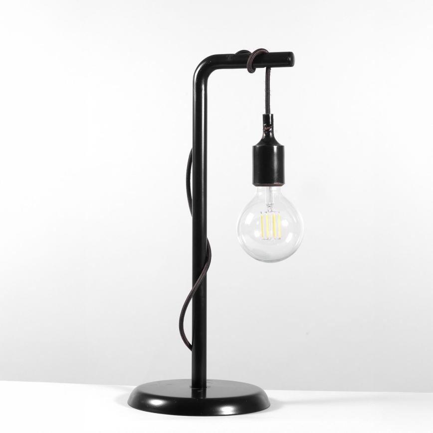 ONLI - Stolná lampa WIRE 1xE27/15W/230V 50 cm čierna