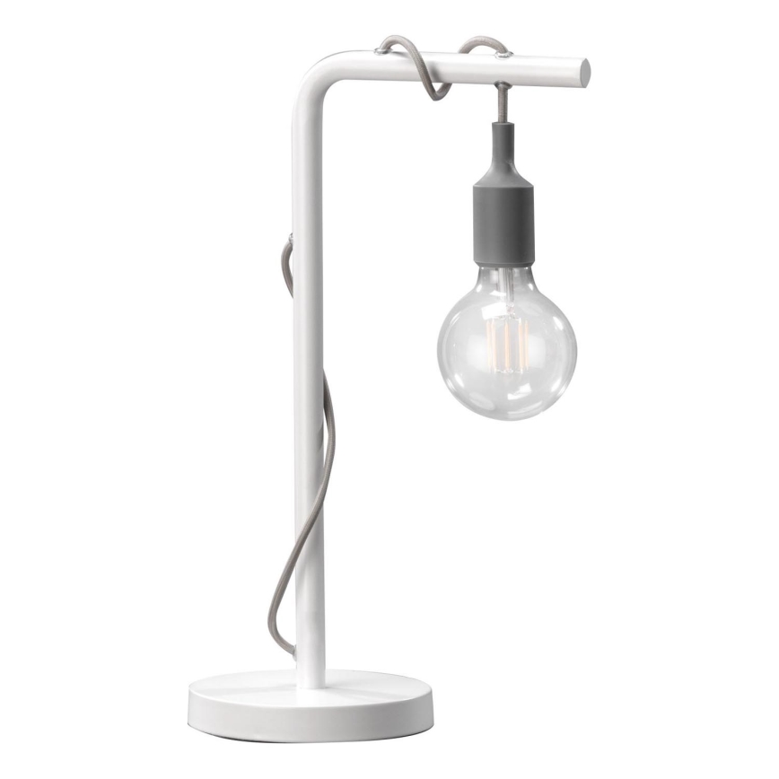 ONLI - Stolná lampa WIRE 1xE27/15W/230V 50 cm šedá/biela