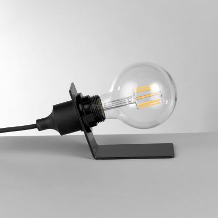 ONLI - Stolná lampa WIRE 1xE27/15W/230V 9 cm čierna