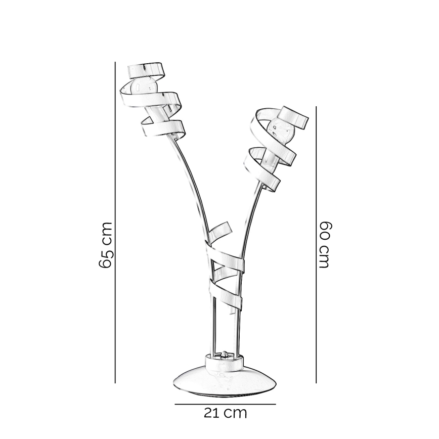 ONLI - Stolná lampa ZOE 2xE14/6W/230V 65 cm biela
