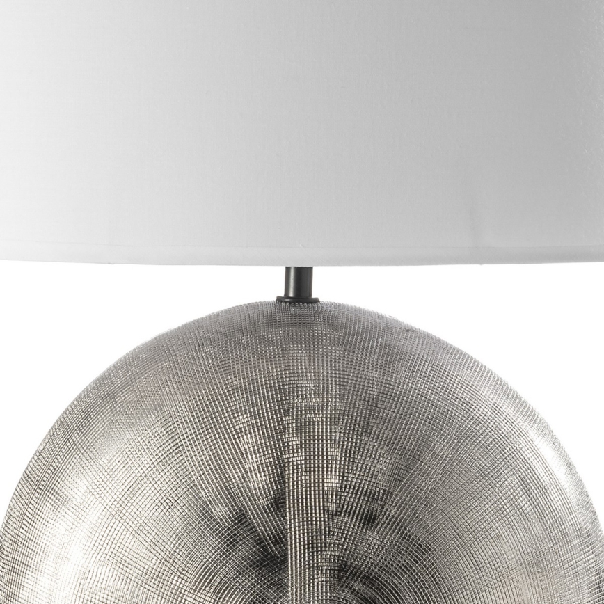 ONLI - Stolová lampa CERAMICA 1xE27/15W/230V 51 cm strieborná/biela