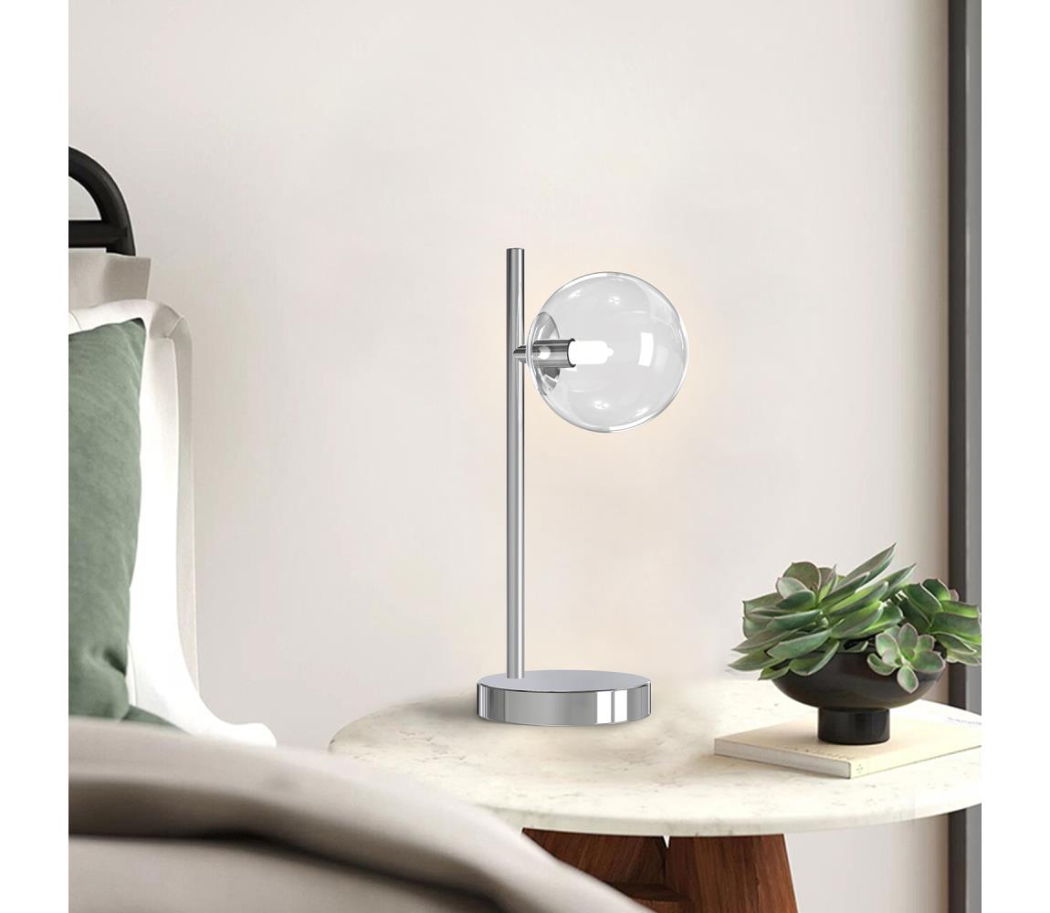 ONLI - Stolová lampa KIMBERLY 1xG9/6W/230V 35 cm lesklý chróm 5107/LC