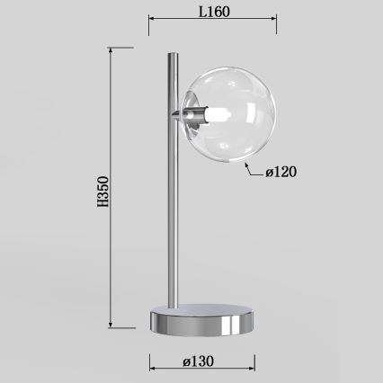 ONLI - Stolová lampa KIMBERLY 1xG9/6W/230V 35 cm lesklý chróm