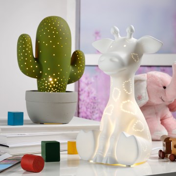 ONLI - Stolová lampa PORCELLANA 1xE14/6W/230V 27 cm kaktus