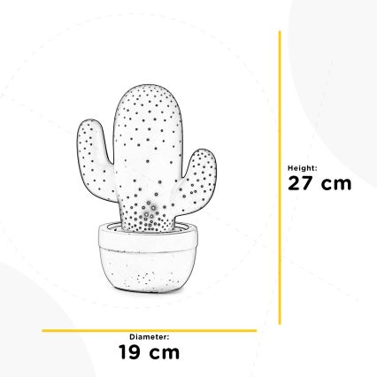 ONLI - Stolová lampa PORCELLANA 1xE14/6W/230V 27 cm kaktus