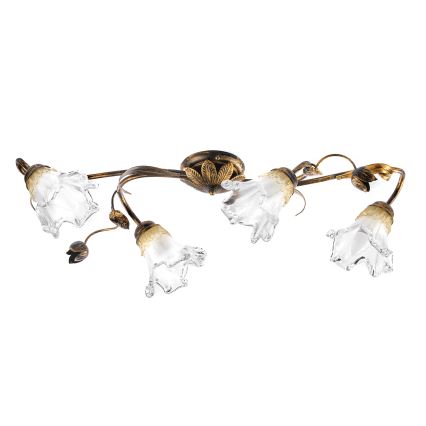 ONLI - Stropné svietidlo ARIANNA 4xE14/6W/230V bronzové