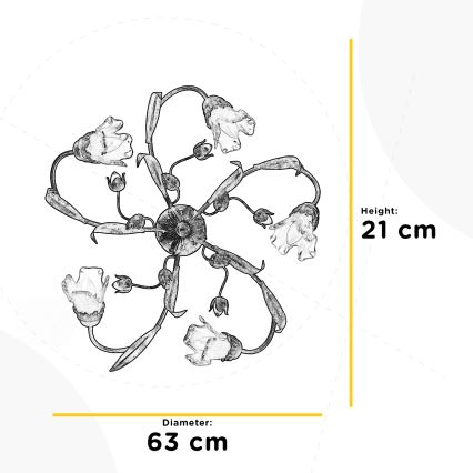 ONLI - Stropné svietidlo ARIANNA 5xE14/6W/230V