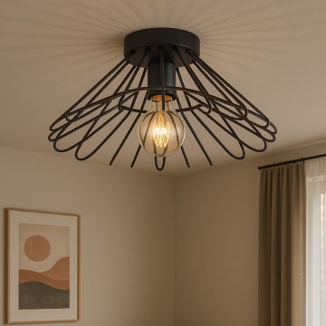 ONLI - Stropné svietidlo DUCCIO 1xE27/22W/230V pr. 60 cm čierna