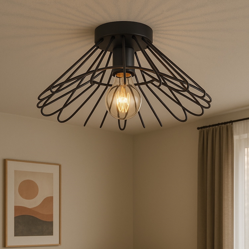 ONLI - Stropné svietidlo DUCCIO 1xE27/22W/230V pr. 60 cm čierna