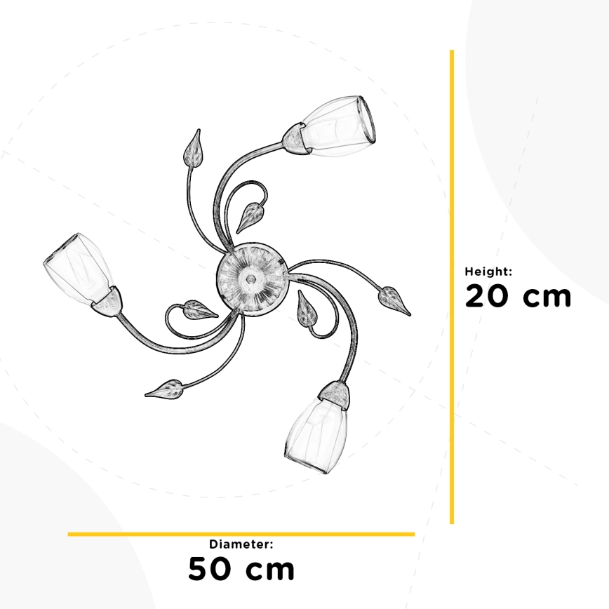 ONLI - Stropné svietidlo LILIANA 3xE14/6W/230V