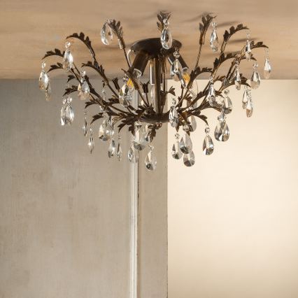 ONLI - Stropné svietidlo TERESA 3xE14/6W/230V bronzové