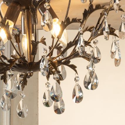 ONLI - Stropné svietidlo TERESA 3xE14/6W/230V bronzové